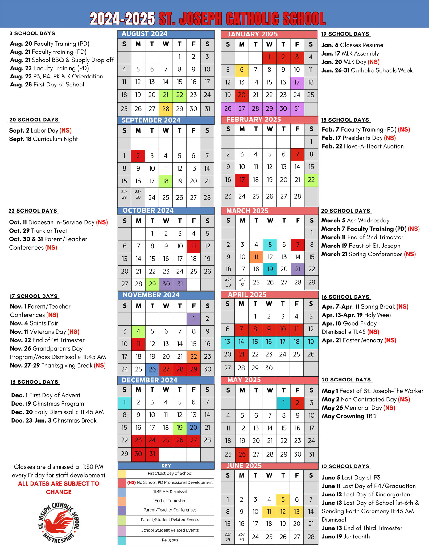 2024-2025 Yearly Calendar