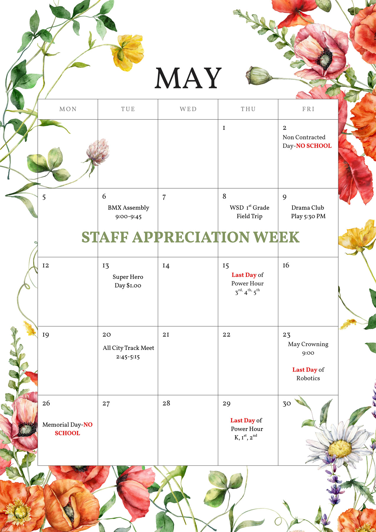 May Calendar 2025 May Calendar 2025
