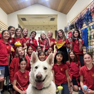St. Joseph Catholic School Students with Dog